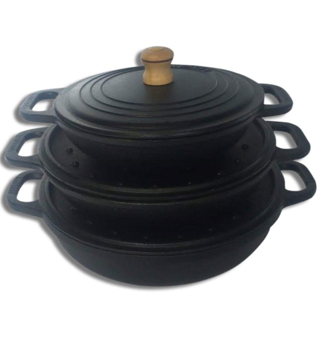 3 Cast Iron Pots