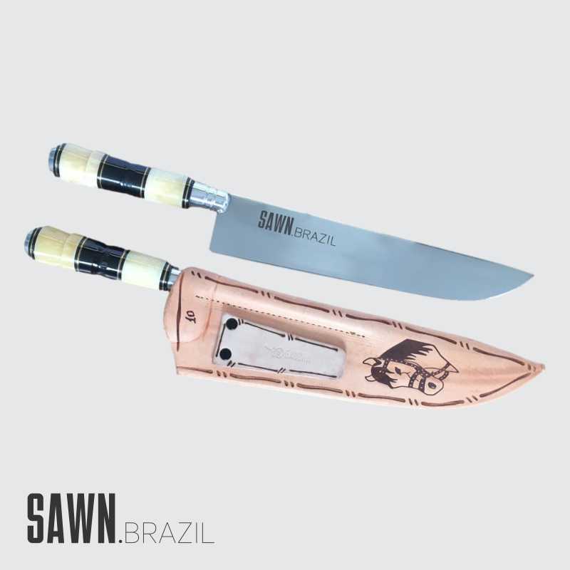 Knife/Sharpener And Leather Case