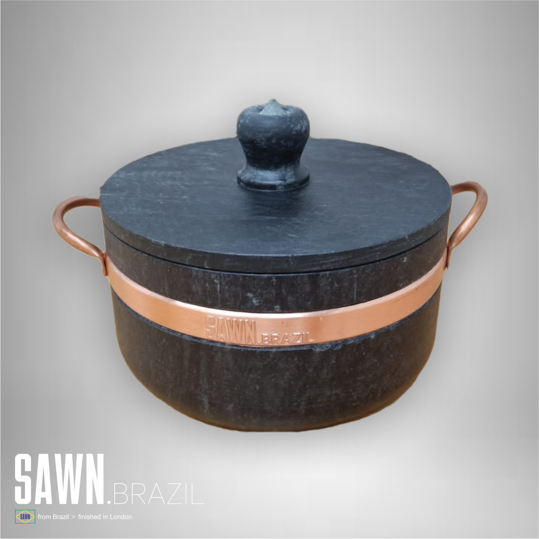 Brazilian Soapstone Semi-pressure Cooker, Panela de Pedra a