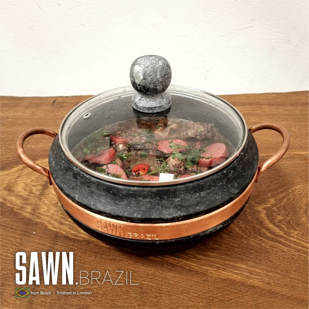 Soapstone Brazilian Cookware Pot 2 Liters – Soapstone Brazil