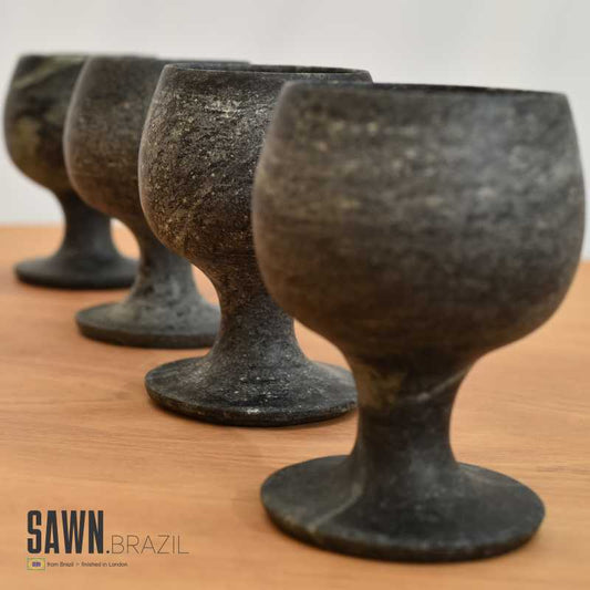 Soapstone wine Goblets