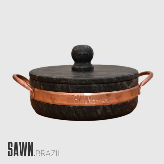 Brazilian Soapstone Semi-pressure Cooker, Panela de Pedra a